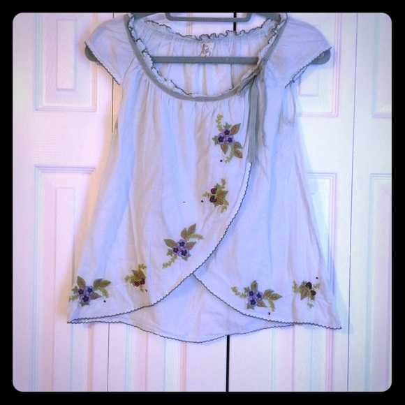 Free People Embroidered Festival Top Size Small