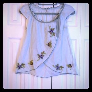 Free People Embroidered Festival Top Size Small