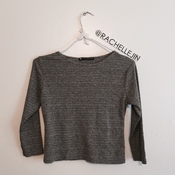 💌Sold💌 Brandy Melville Gray Ribbed Mid Length
