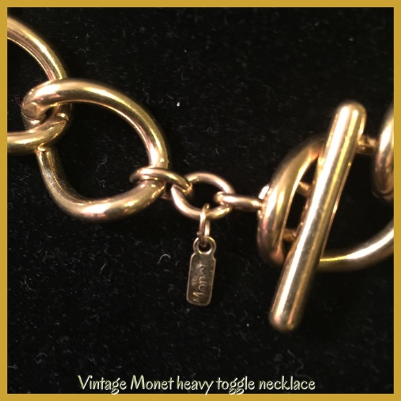 Vintage Monet Heavy Toggle Necklace #65 - Picture 4 of 4