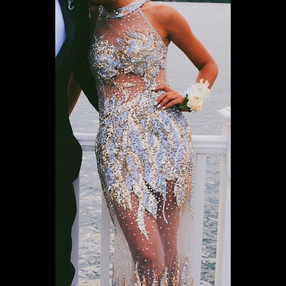 Sequenced prom dress