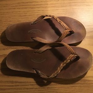 Women's rainbow flip flops