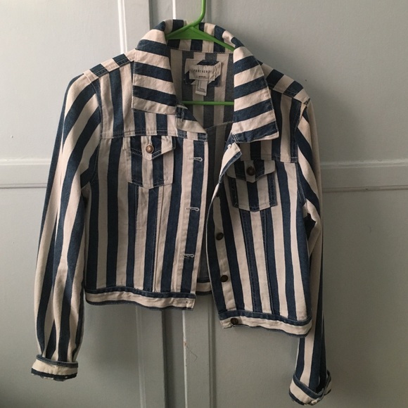 Jean stripped jean jacket!