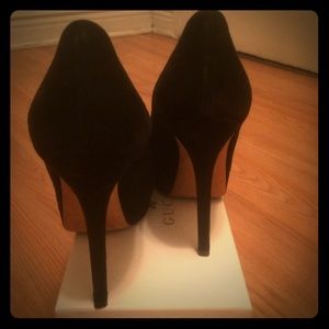 Gucci Suede Black Heels