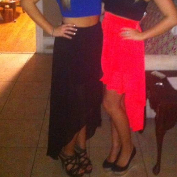 Hot pink H&M high low skirt - Picture 4 of 4