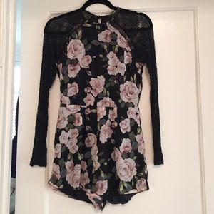 Missguided floral romper
