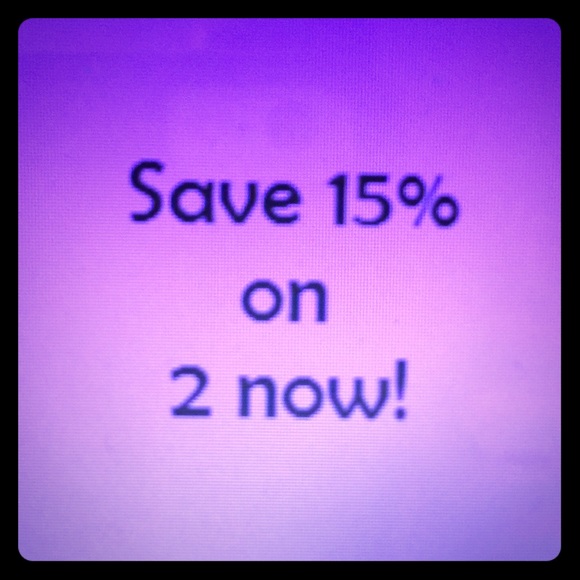 Shop and save 15% on 2! I am also open to trade!