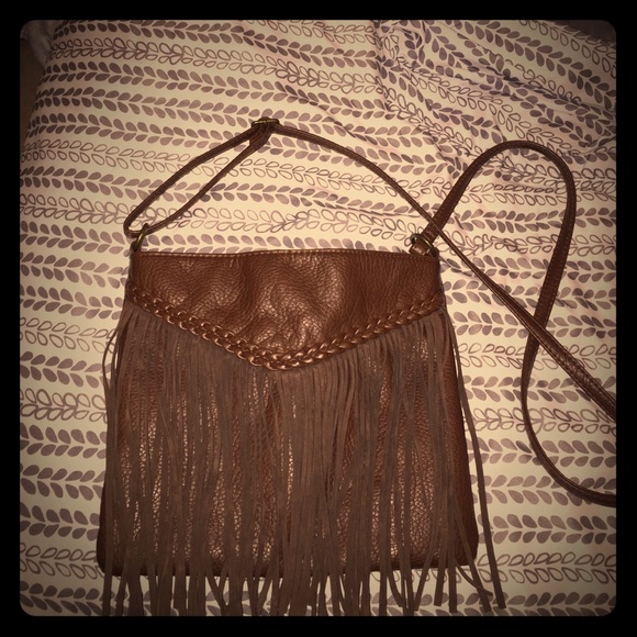 Brown purse .