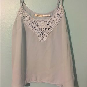 Baby blue embroidered top.