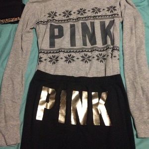 Vs pink PJ set