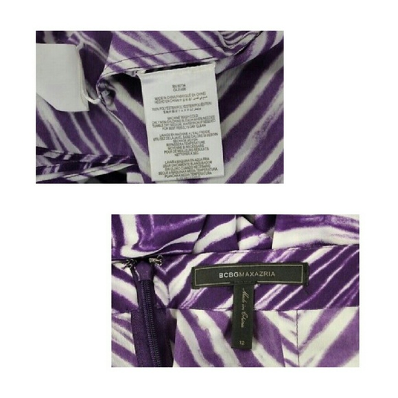 BCBGMaxazria rashida zebra print skirt Sz 12 - Picture 2 of 2