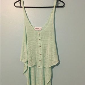 Mint blue spaghetti strap tank.