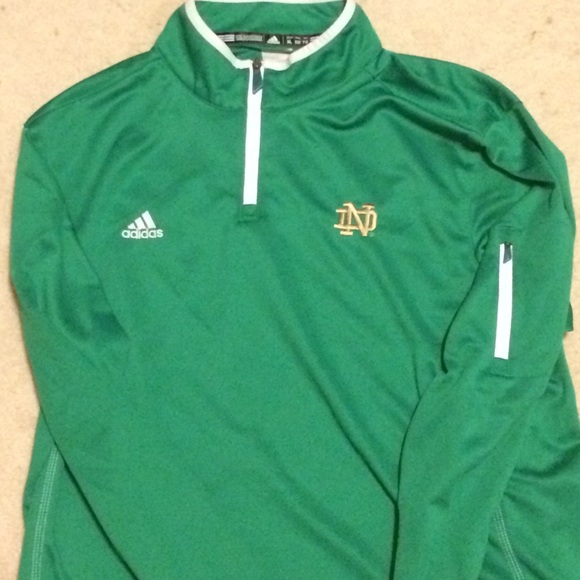 Mens adidas notre dame climalite 1/4 zip pullover