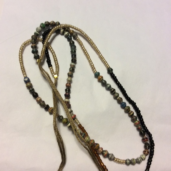 Double Strand Beaded Necklace - Picture 3 of 3