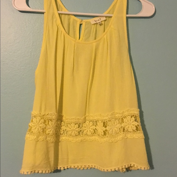 Yellow laced top.
