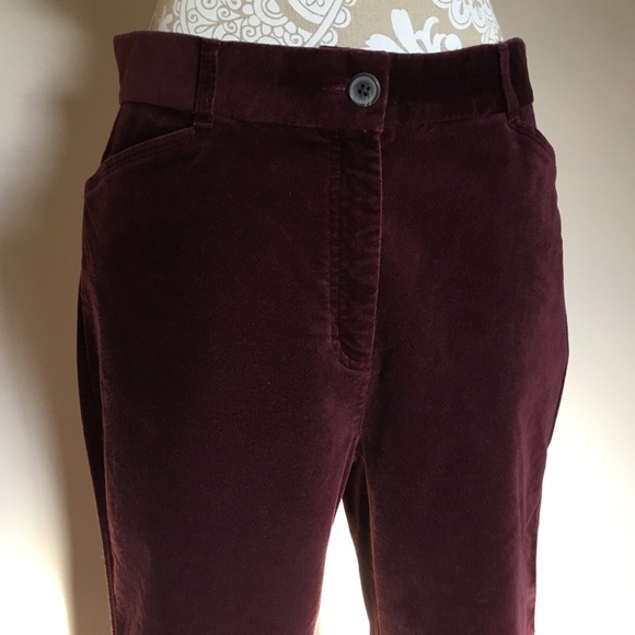 Lands' End Pants & Jumpsuits Lands End Burgundy Velvetvelour Pants