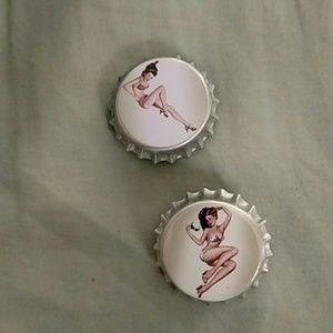 NWOT Pin Up Bottle Cap Pins