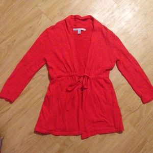 Bright Red Front Tie Old Navy Sweater - Size XS