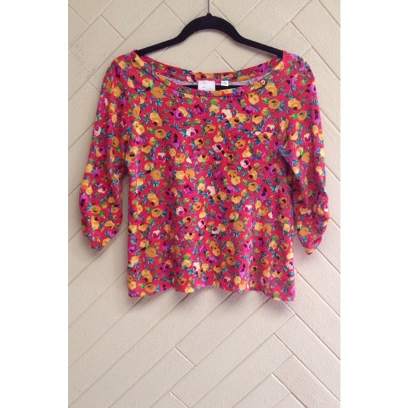 Anthropologie Tops - Anthropologie Floral Pocket Top