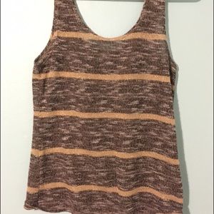 Grey stripped tank top.