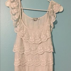 White lace top.