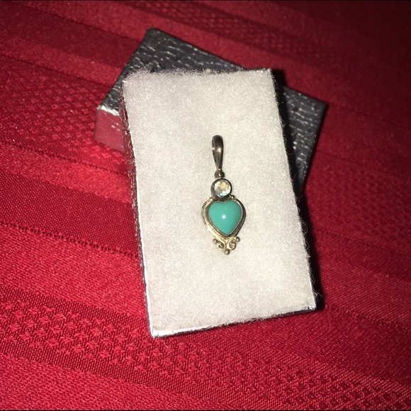 Gem and Turquoise Stone Pendant