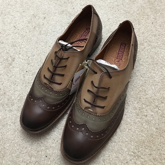 Almond and brown oxfords