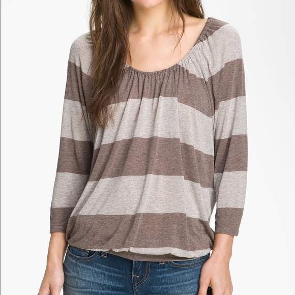 ✖️SOLD✖️ Ella Moss Light-Weight Stripe Vida Top - Picture 1 of 3