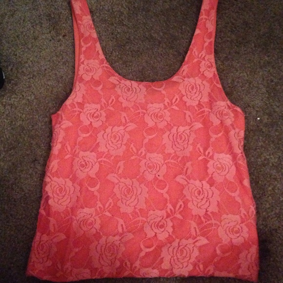 Forever 21 orange floral crop top!