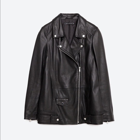 Zara Long Leather Jacket