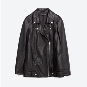 Zara Long Leather Jacket