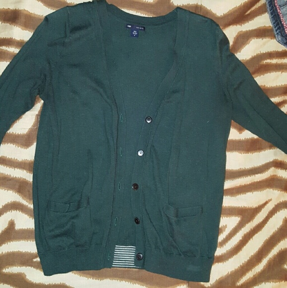 Gap green soft cardigan.