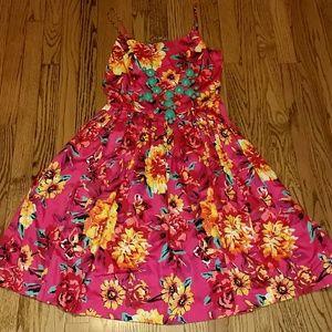 Isaac Mizrahi magenta floral dress - size 6