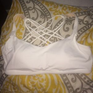 White sports bra