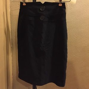 High waist black pencil skirt