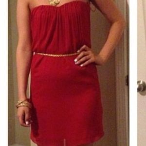 ❤️Red Alice + Olivia Backless Chiffon Dress❤️