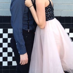 Black and Pink prom dress