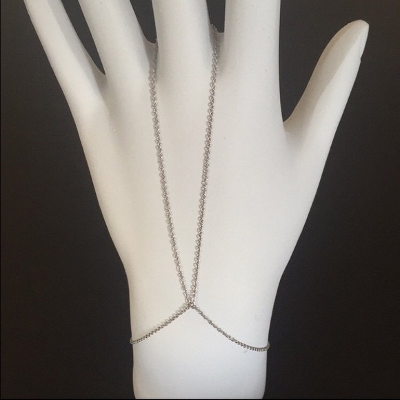Silver hand / body chain - hand bracelet - Picture 1 of 1