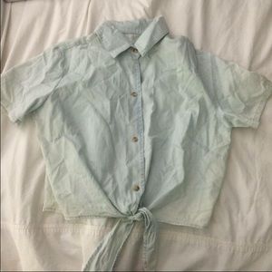 American Apparel tie front shirt