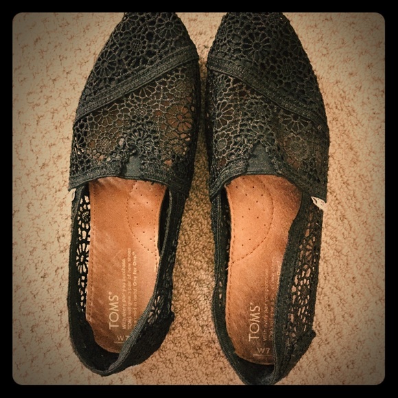Black Crochet Toms