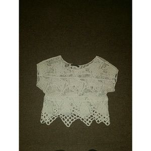 Cute White laced crop top