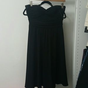 Strapless black dress