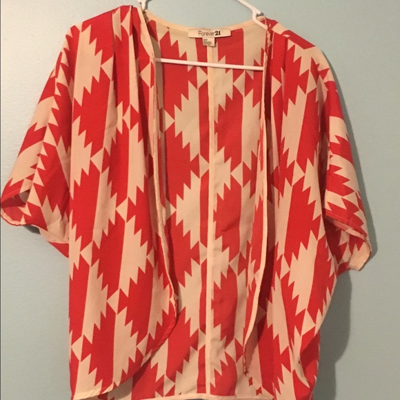 Patterned kimono.