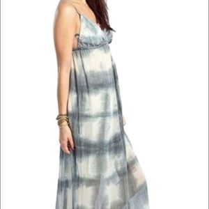 Gypsy05 Checkerboard Silk Maxi Dress