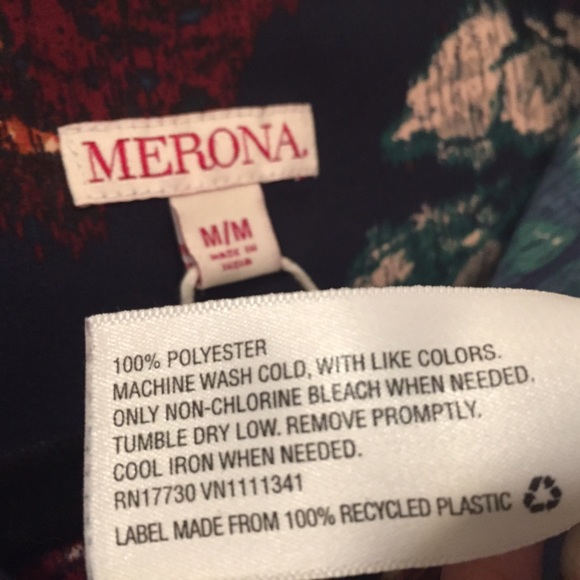 ❌ SOLD! ❌ EUC Merona Floral Half-Button Up Blouse - Picture 3 of 3