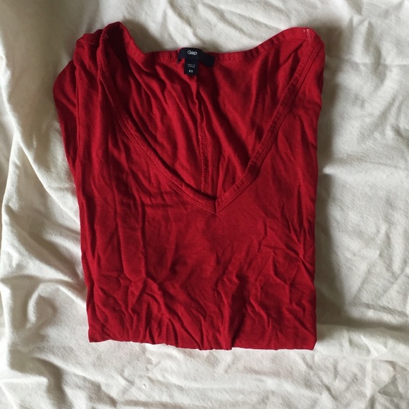 GAP Plain Soft V Neck T Shirt
