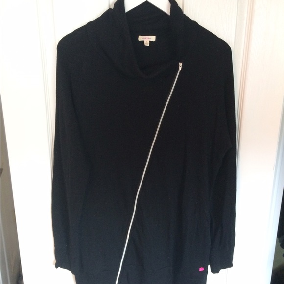 Pink Lotus Moto style long sweater