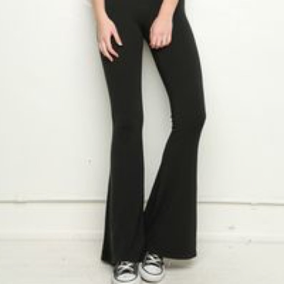 Brandy Melville gray Stephania flared bell bottoms