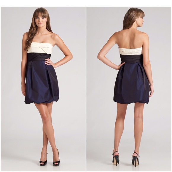 BCBGMaxAzria Colorblock Taffeta Dress