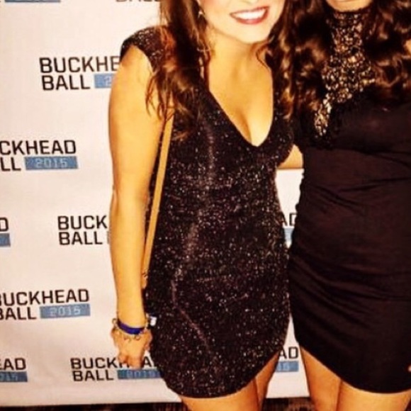 Black sparkly cocktail dress